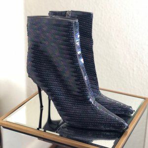 Dazzle in Dolce & Gabbana Navy Sequin Boots